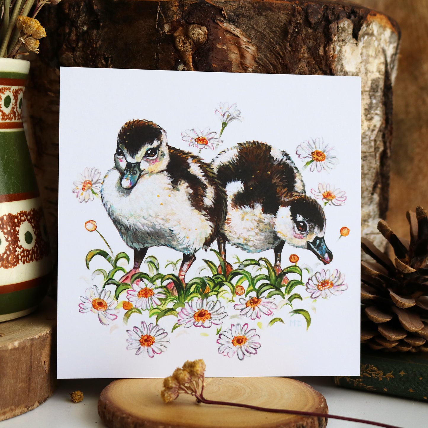 "Goslings" Postcard print